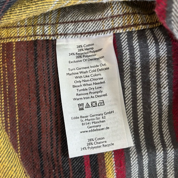 Eddie Bauer Flannel Shirt Mens 2XL Classic Fit Button Up Heavyweight Multicolor - Picture 7 of 12